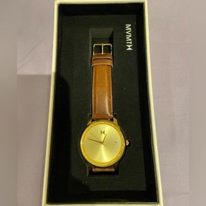 MVMT Gold and Tan Watch